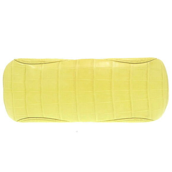 Gucci Bamboo Ladylock Crocodile Yellow Handbag - Picture 4 of 8